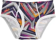 [Joisal] Soccer Ball Pattern Boy Underwear Size 8 Soft Briefs for Boys, Abstract Geometric Curved Lines, 8 Years