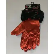 Adult Light Up Gloves One Size Red Black Halloween Costume Accessory Gemmy