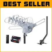 Weatherproof Outdoor HDTV Antenna – 150 Mile Range with Easy Setup Kit Included