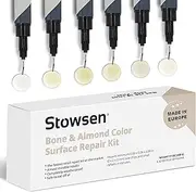 Bone & Almond Color Surface Repair Kit - Fix Chips & Defects in Minutes | Repair Tiles Bathroom Fixtures and Countertops With Ease | For Porcelain Ceramic Fiberglass Corian and Enameled Surfaces