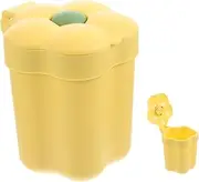MAGICLULU Storage Dust Basket Trash Bin Lovely Trash Can Trashcans for Car Garbage Can with Lid Car Trashcan Car Garbage Can Compost Bins for Kitchen Airtight Trash Can Mini Plastic Yellow