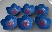 Set Of 6 Six Target Room Essentials BLUE FLOWER Party Luau Snack Candy Bowls