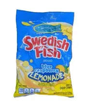 4 Swedish FISH Blue Raspberry Lemonade Soft & Chewy Candy, 8.04 oz Bag