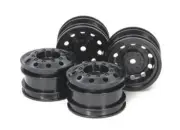 Tamiya 54741 1/14 RC On Road Racing Truck F&R Black Wheels Set(TT01/TT01E/TT02)