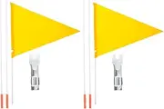VINTORKY 2pcs Children's Bicycle Flagpole Safety Flag Hand Racing Professional Cycling Accessories for Outdoor Bike ABS Plastic