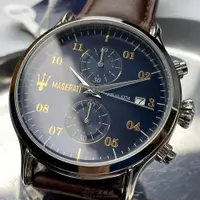 在飛比找ETMall東森購物網優惠-MASERATI 瑪莎拉蒂男女通用錶 42mm 銀圓形精鋼錶