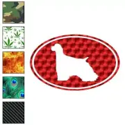 Cocker Spaniel Oval Dog, Vinyl Decal Sticker, 40 Patterns & 3 Sizes, #3651
