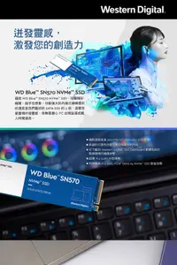 在飛比找露天拍賣優惠-【前衛】WD 威騰 藍標 SN570 1TB NVMe M.