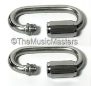2X Zinc 1/4" Quick Link Chain Rope Splice Boat Dock Anchor Line Mooring Coupler