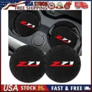 2 pk Cup Mat Car Drink Holder Insert Silicone Coaster Set for Chevrolet z71 S-2