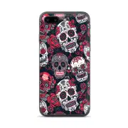 Apple iPhone 7 / 8 Plus Skins Decal Wrap Sugar Skulls Red Black Dia de los