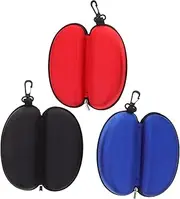 [NIYANGLE] 3Pcs Eva Case Zipper Eyeglasses Holder for Lightweight Pressure Storage Box Convenient Travel Case for Sunglasses and Eyewear Color