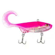 85mm Chasebaits Curly Vibe 2.0 Heavy (23g) Soft Vibe Fishing Lure - Pink