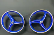Pair of 20" Bicycle Wheels Set Blue 3 SPOKE FOR GT DYNO HARO Express Ship