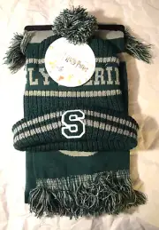 Harry Potter Team SLYTHERIN - Knit Hat and Scarf - BRAND NEW - SHIPS FREE!