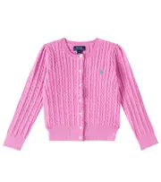[Polo Ralph Lauren Kids] Polo Ralph Lauren Kids Cable-knit cotton sweater Y 1,5-2 pink