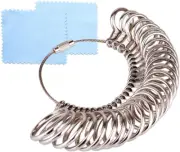 Medidor de anillos de hierro inoxidable de tamaño 1-13, herramienta para medir e
