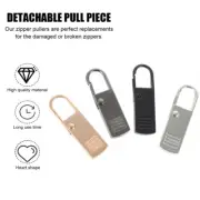 4 Pcs Metal Puller Zipper Replacement Travel Pullers Handles Repair