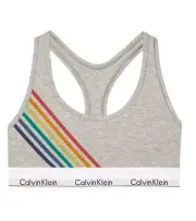 Calvin Klein Modern Cotton Pride Edition Rainbow Grey Bralette Small Wire Free