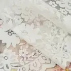 Floral Lace Tulle Curtain Fabric Sheer Net Voile Window Panel Drape Divider Home