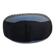 40Cm Round Meditation Cushion Kapok Filled Blue