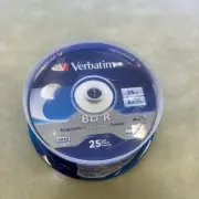Verbatim BD-R 25GB 6X Blu-ray Recordable Media Disc - 25 Pack Spindle