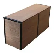 NewTechWood Deck Box 12" x 36"x17.25" Composite Water Resistant in Peruvian Teak