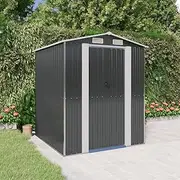 Garden Storage Shed, Outdoor Storage Shed Tool Store Cabinet Garden Shed Anthracite 192x191x223 cm Galvanised Steel