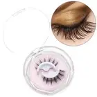 Glue Needed Wispy Self-adhesive False Eyelashes 3D Mink Reusable Natural Curly
