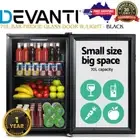 Devanti 70L Bar Fridge Glass Door Mini Countertop Freezer Bottle Cooler
