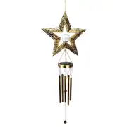 Solar Garden Light, Wrought Iron Hollow Wind Chime Light, Pendant Led Outdoor Landscape Decorative Light