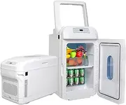 Spector Mini Car Fridge 12V with Wheels,35L Chest Freezer,-18℃ to 65℃,Cosmetic Skincare Refrigerator,Portable Electric Cooler and Warmer for Camping Beer Beverage Vegetables Drinks Storage