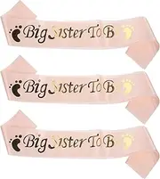 3pcs Shoulder Strap Sash for Birthday Footprint Sashes Shower Sash Belt Birthday Boy Sash Shower Plates Shower Sashes Girl Sashes Satin Make up Props