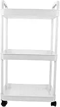 KICHOUSE Rolling Storage Cart Heavy Duty Utility Trolley for Kitchen Bathroom Organization Compact Versatile Design with Swivel Wheels for Snacks Daily Supplies