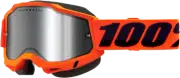 100% 50223-652-05 Accuri 2 Snow Goggles Neon Orange - Silver Mirror
