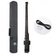 Travel Bass Guitar Electric Headless Bass 4 Strings Fretless with Gigbag