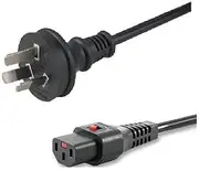 Alogic IEC Lock C13 to Australian 3 Pin Plug Power Cord, 0.5 Meter