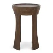 Frodo 34.5cm Round Side Table - Walnut