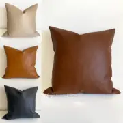 Mix Match Modern Home Sofa Lounge Textured Faux Leather Cushion Cover