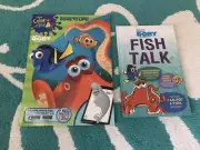 Disney Finding Dory Lot Of 2 Books - Color And Play, Fish Talk