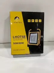 10000LM LED Work Light, Lhotse 50W/80W Portable Flood Light with Socket & Switch