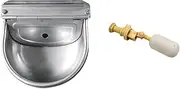 AIMALL 4L Stainless Steel Automatic Water Trough Bowl for Dogs Horses Livestock with Float Valve Corrosion Resistant Design