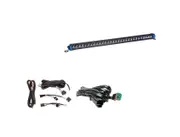 Kings 30" Single Row Light Bar 9,658 Lumens - 1 Lux @ 516 m+ Plug N Play Wiring Harness Kit + 2m Lighting Extension Cable