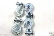 4- G70 1/4" Clevis Slip Hooks f ATV Quad Winch Cable Chain Hook Tie Down Towing