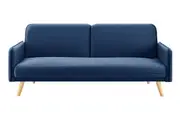 Ovela Chelsea 3 Seater Velvet Sofa Bed (Navy)