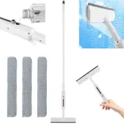 Extendable Long Pole Window Squeegee Upgrade Glass Cleaner Kit w/Spray