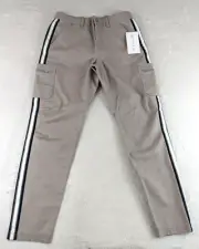 Athleta sz 4 Summit Cargo Pants stretchy stripes down sides of legs 0586