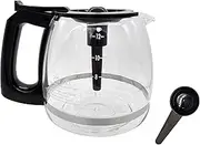 Universal Adjustable Glass Coffee Carafe, 12-Cup, Compatible with Mr. Coffee, Black+Decker, Hamilton Beach, Cuisinart, Height Adjustable 5.8 to 6.7 inches (148-170mm)