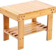 VaeFae Bamboo Small Seat Stool for Kids, Foot 10 inch, Natural Color