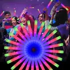 130 PCS LED Foam Sticks Light Up Wands Rally Flashing Glow Party Rave